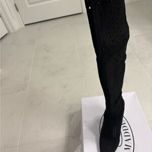 Steve Madden Women's Black Over the Knee Boots